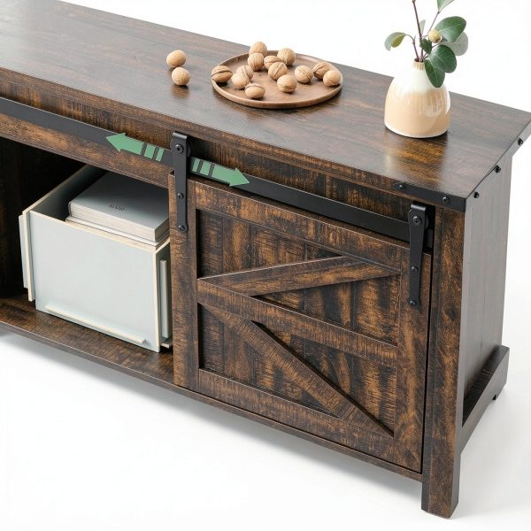 Furnihold Coffee Table Wood Grain Farmhouse Design-5