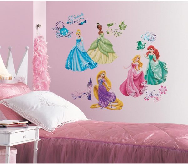 RoomMates Disney Princess Wall Decals Removable Glitter-2
