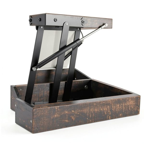 Furnihold Coffee Table Wood Grain Farmhouse Design-6
