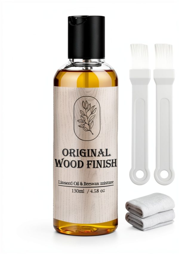 GENLEXON Wood Stain Oil-Wax Finish 260ml & 130ml Natural Satin-0