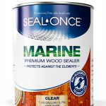 Seal-Once Marine Wood Sealer 1 Gallon Clear Waterproof Finish-0