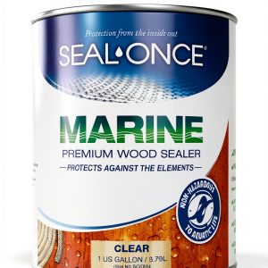 Seal-Once Marine Wood Sealer 1 Gallon Clear Waterproof Finish-0