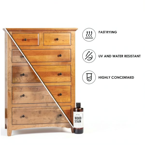 DWIL Wood Stain Teak 8.5oz Water-Based Matte Finish Without Tool-3