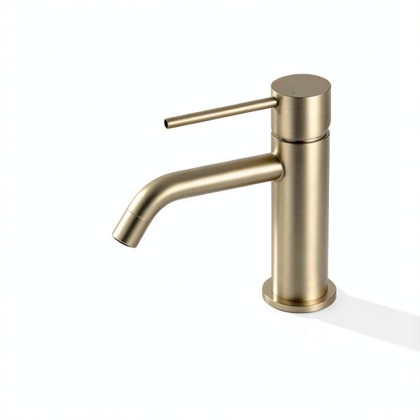 Brushed Gold Bathroom Faucet JXMMP Single Handle with Pop Up Drain-1
