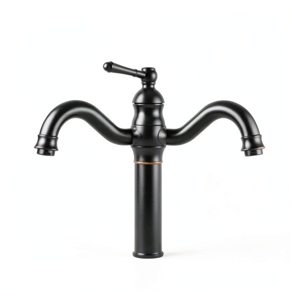 Single Handle Vessel Faucet gotonovo 360° Swivel Oil Rubbed Bronze-5