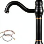 Single Handle Vessel Faucet gotonovo 360° Swivel Oil Rubbed Bronze-0