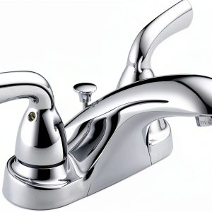 Delta Foundations Centerset Chrome Bathroom Faucet 4in 3hole B2510LF-0