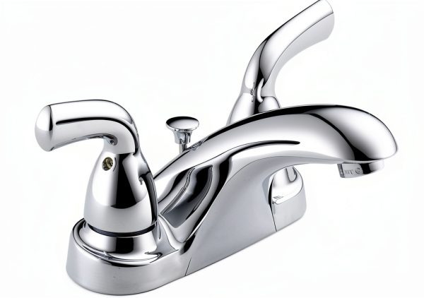 Delta Foundations Centerset Chrome Bathroom Faucet 4in 3hole B2510LF-0