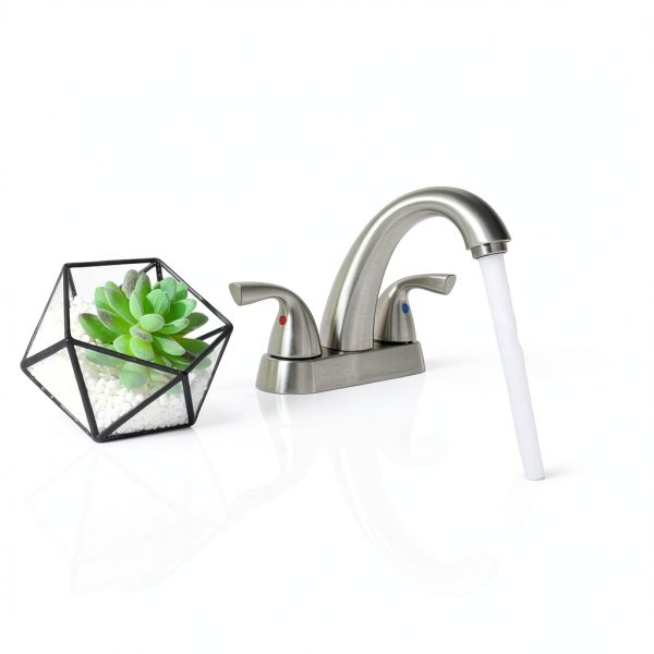 Bathroom Sink Faucet PARLOS 2-Handle Brushed Nickel Mixer Model 13598-7