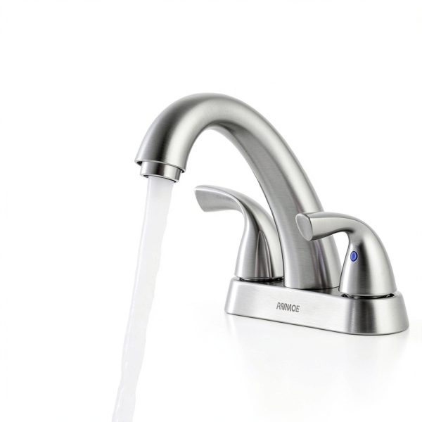 Bathroom Sink Faucet PARLOS 2-Handle Brushed Nickel Mixer Model 13598-3