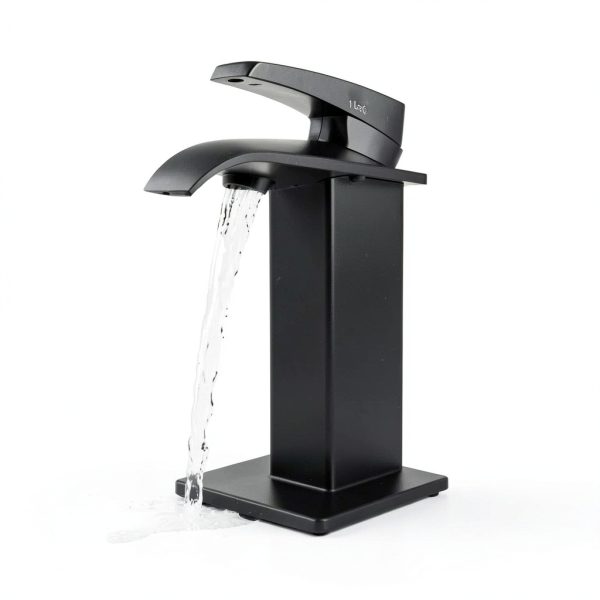 Matte Black Bathroom Faucet RNDIOZD Single‑Handle with Pop‑Up Drain-6