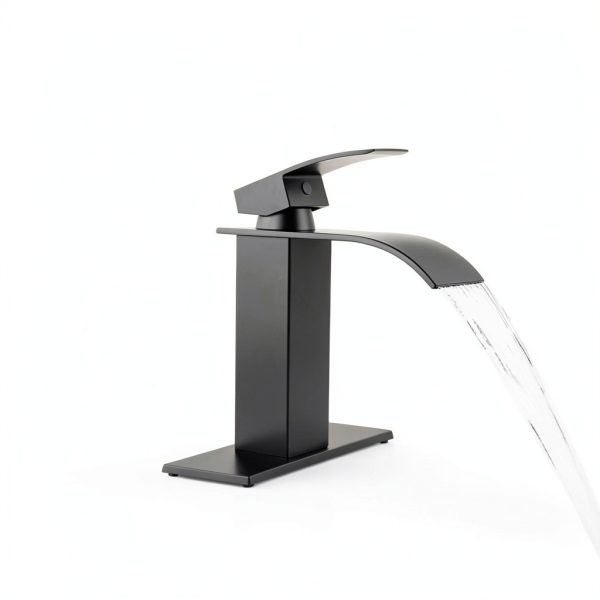 Matte Black Bathroom Faucet RNDIOZD Single‑Handle with Pop‑Up Drain-5