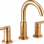 Delta Nicoli Brushed Gold Faucet 3 Hole, 8 Inch Widespread Bathroom Sink Faucet for Vanity, Push-Pop Drain Assembly, Champagne Bronze 35749LF-CZ-0