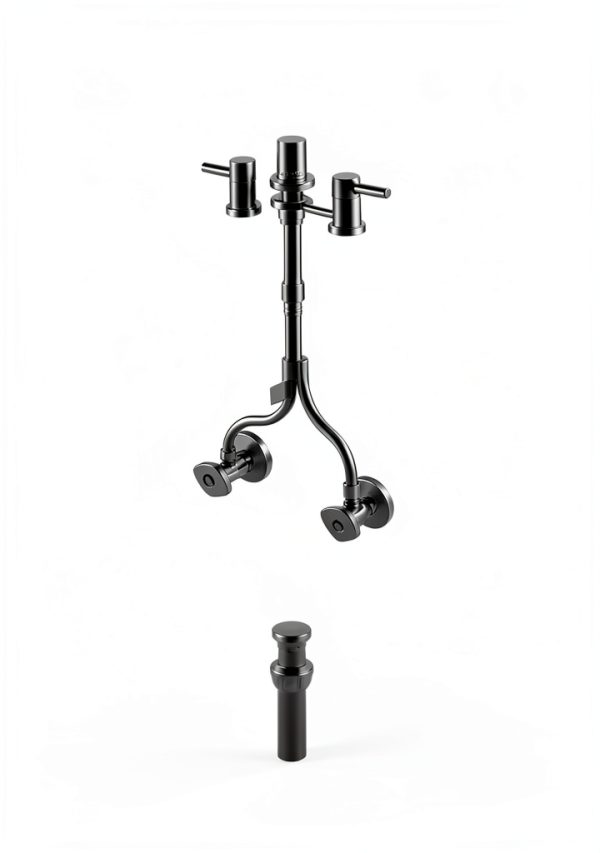 Delta Nicoli Brushed Gold Faucet 3 Hole, 8 Inch Widespread Bathroom Sink Faucet for Vanity, Push-Pop Drain Assembly, Champagne Bronze 35749LF-CZ-6