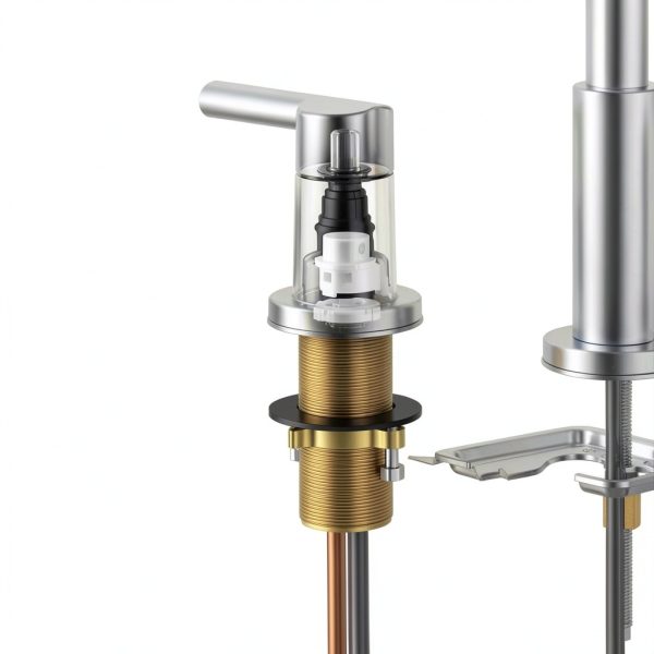 Delta Nicoli Brushed Gold Faucet 3 Hole, 8 Inch Widespread Bathroom Sink Faucet for Vanity, Push-Pop Drain Assembly, Champagne Bronze 35749LF-CZ-3